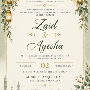 Muslim Invitation Design