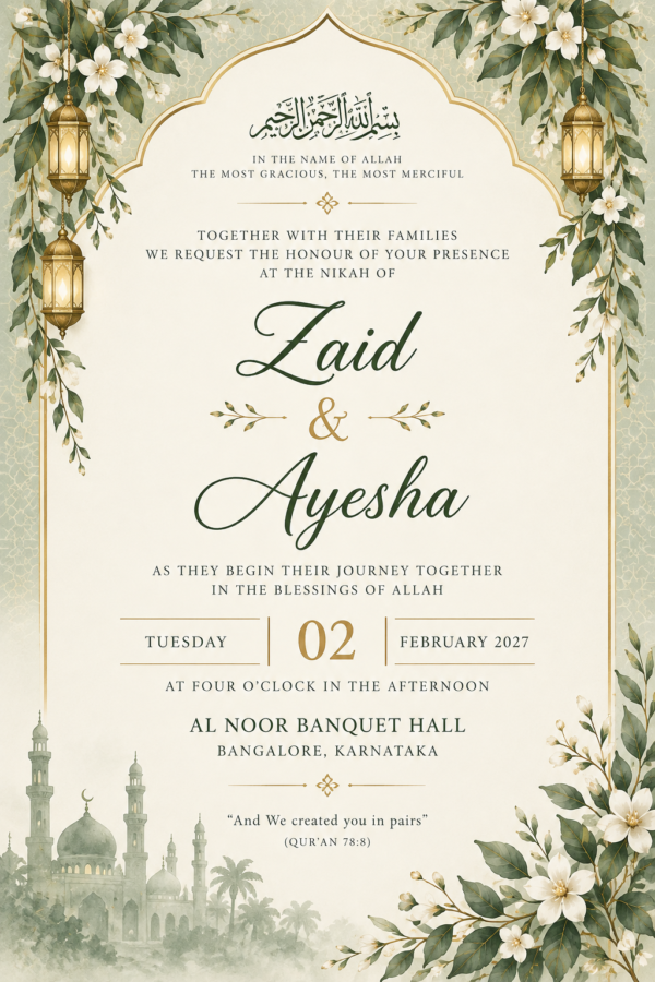 Muslim Invitation Design